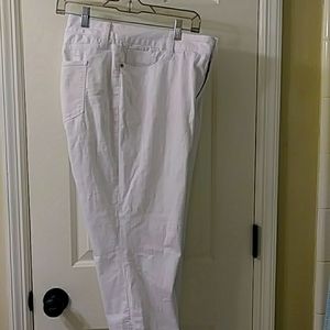 White Denim Jeans Capri St John's Bay Size 18W